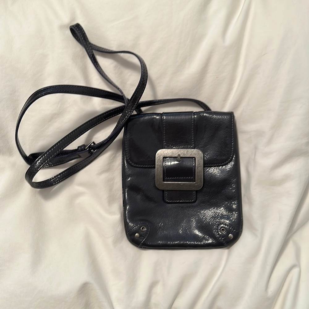 BOCONI Metallic Purple Crossbody Bag